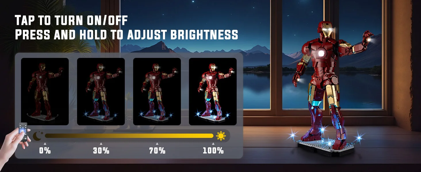 LED-Lichtset Passend für Lego Iron Man Mark 3 Sammler-Edition 76344 Bausteine – Detail 5