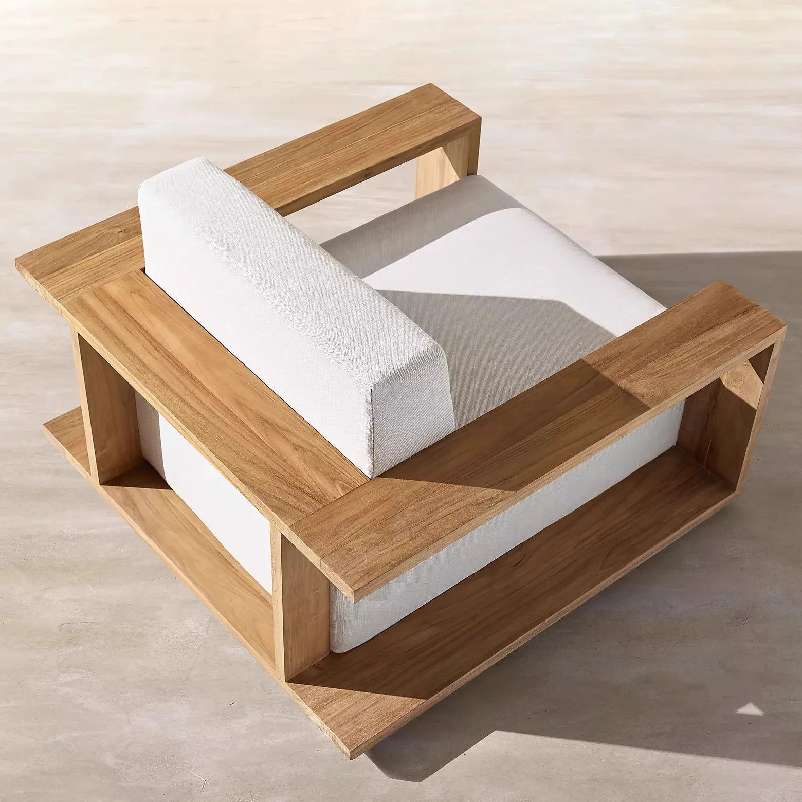 

Customizable outdoor teak sofa patio