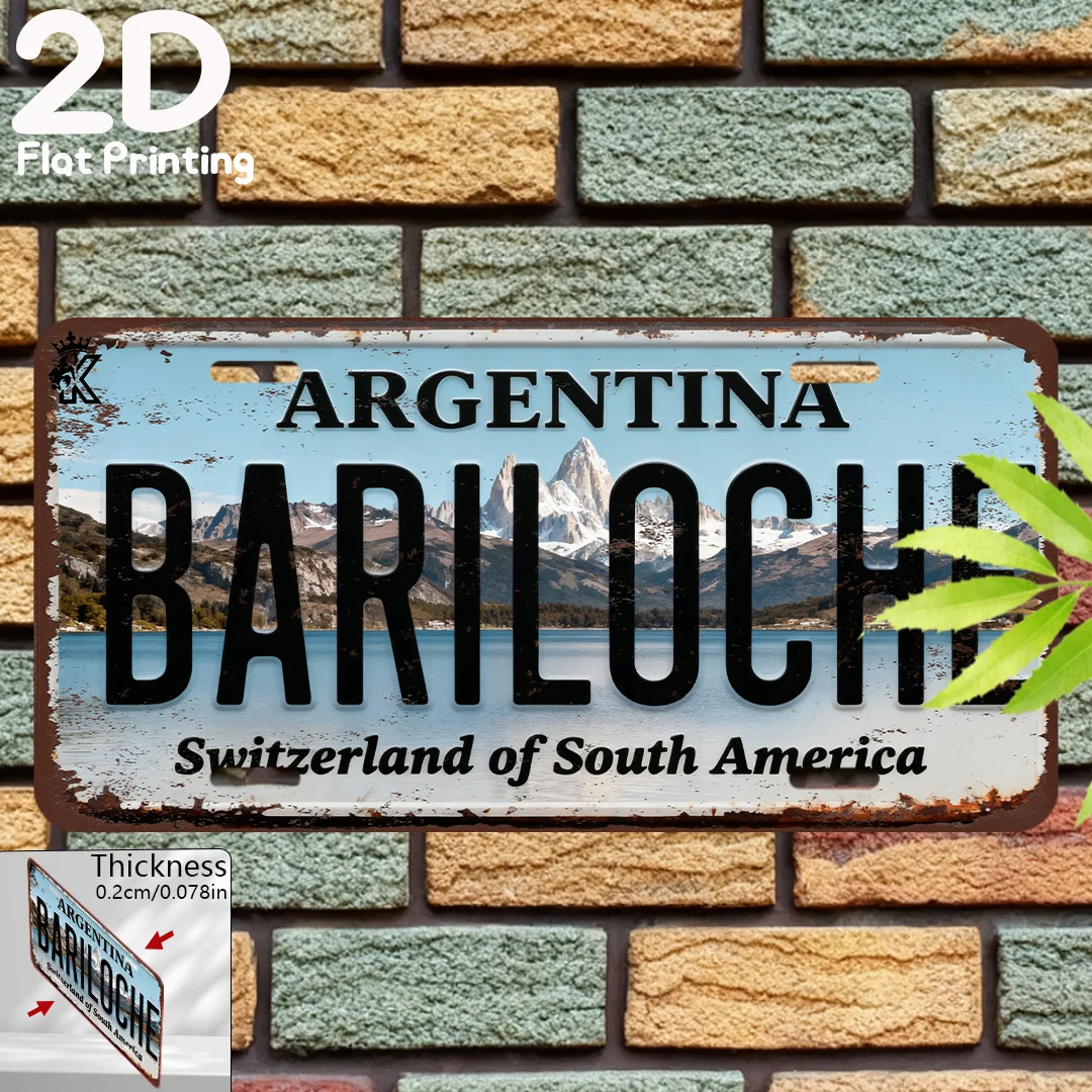 2D Flat, [] 2D Flat Print, 1pc Vintage Aluminum Plaque, Decorative Plaque and Ornament (6