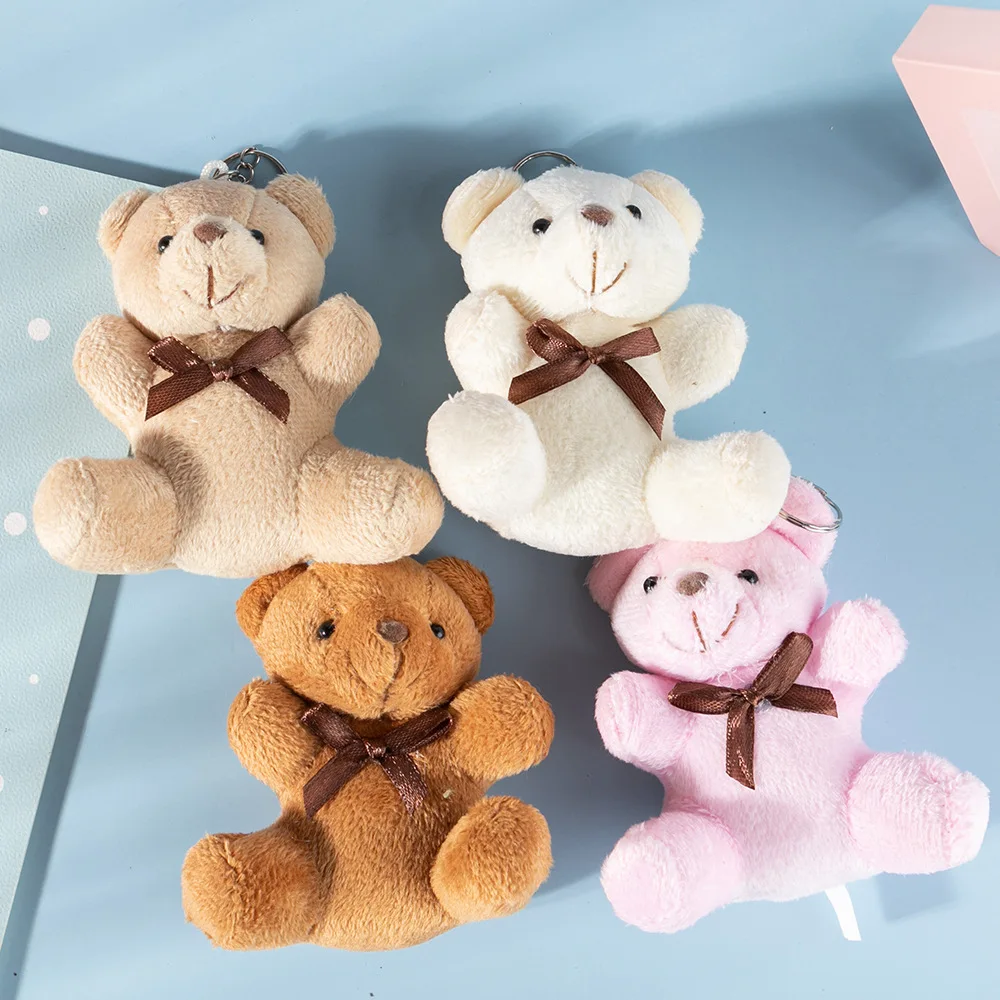 

200pcs Wholesale Plush Toy Bow Tie Teddy Bear Key Ring Bowtie Backpack Bag Plushie Bears,Deposit First to Get Discount much