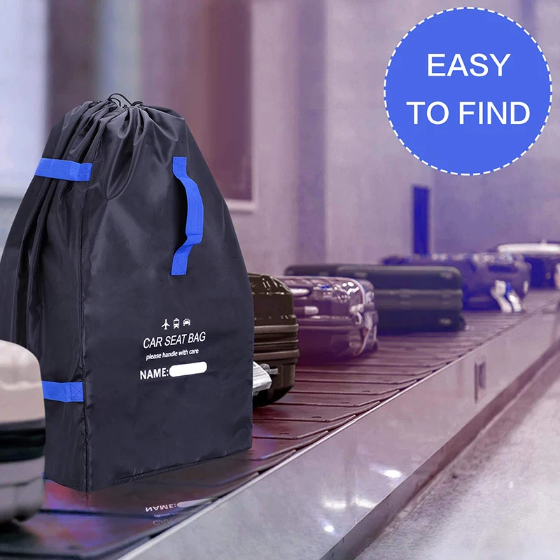 Bolsa de viagem para assento de carro, mochila acolchoada ajustável para assentos de carro, sacola de viagem, verificação ideal de portão para viagens aéreas e assento de carro