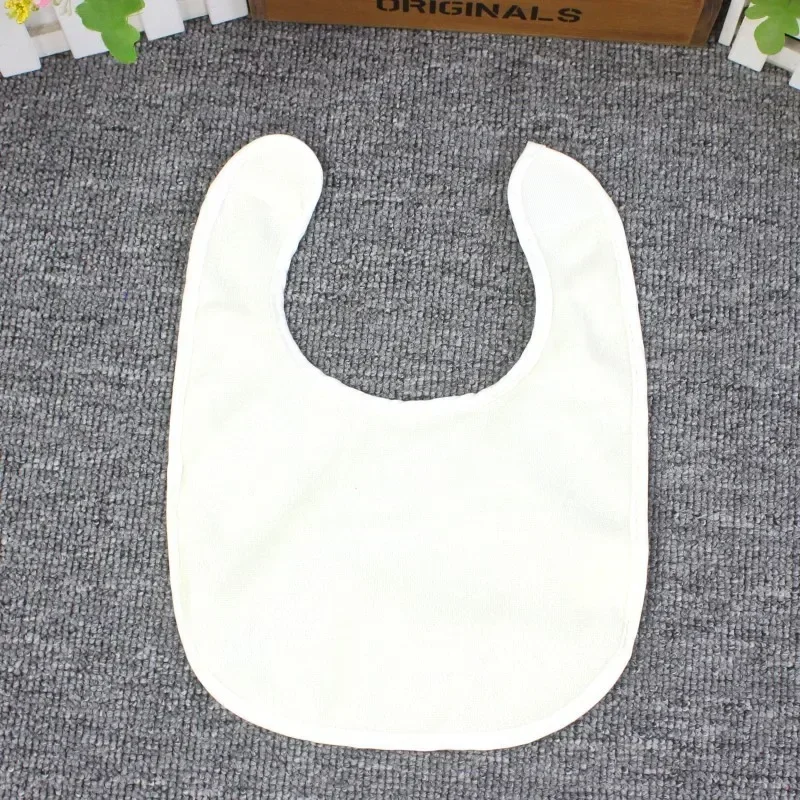 Baby Cotton Terry Cloth Bib Polyester/Cotton U-shape Terry Cloth Double Layer