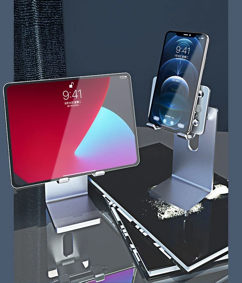 

Mobile phone metal universal stand, desktop tablet lazy support stand, adjustable lifting and lowering