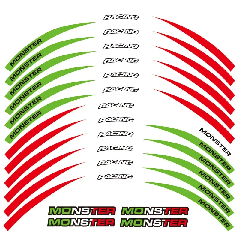 

Для DUCATI MONSTER 695 696 796 1100 1100S 797 821 795 Аксессуары для мотоциклов 17-дюймовые колеса Край внешнего обода Наклейки на колеса