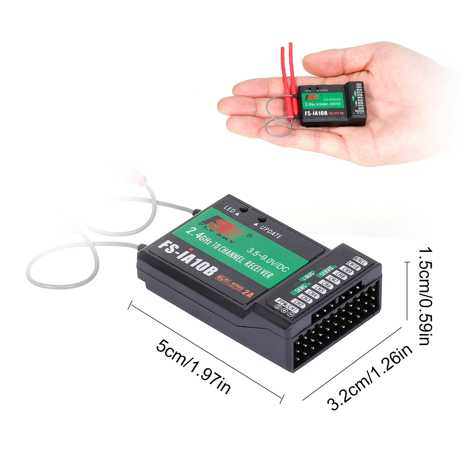 FS-iA10B ตัวรับสัญญาณ RC เครื่ - Rc Helicopter Remote Control บทวิจารณ์และราคา