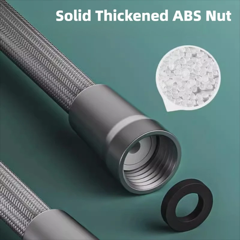 Nylon Rope Braided Shower Pipe 1.5m/ 2m G1/2 Flexible Bathroom Water Head Shower Head Pipe Tool Bathroom Shower Accessories
