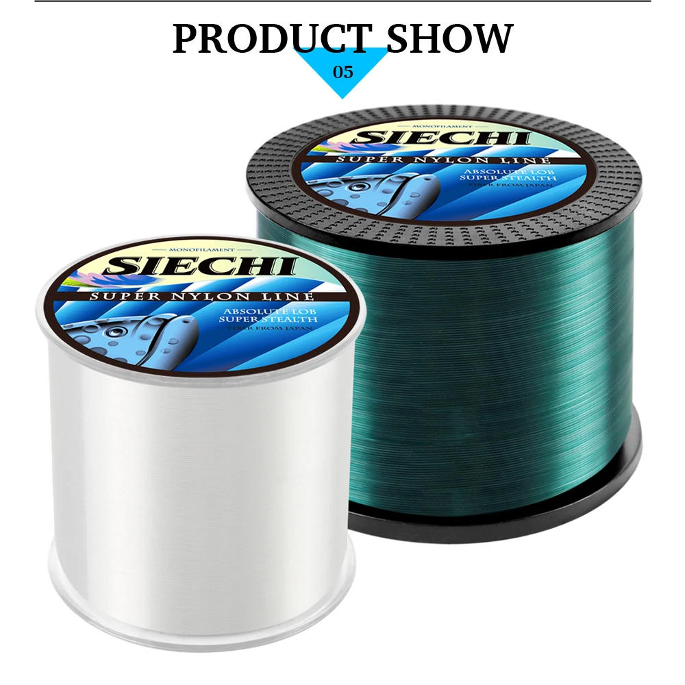 Superstarkes Nylon-Angelband 500m/1000m Langlebige Monofilament-Schnur für Süßwasser- und Salzwasserfischen – Detail 13