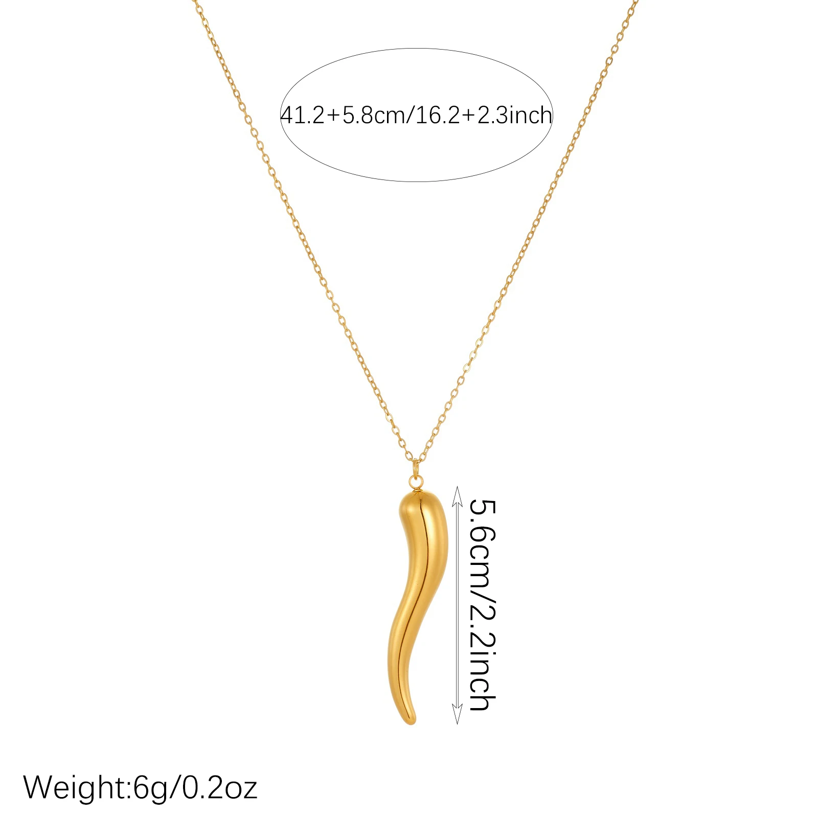 LAMENGLY 316L Stainless Steel Pepper  Pendant Necklace Plated chain Perfect Jewelry Perfect Trendy Charm Gift for Women Girl
