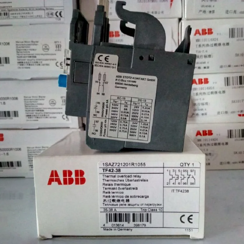 ABB TF42 thermal overload relays TF42-13   TF42-16   TF42-20   TF42-24  TF42-29   TF42-35   TF42-38