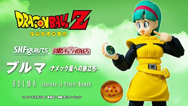 Bandai-figuras de acción originales de Dragon Ball Z, modelo coleccionable de articulaciones activas, S.H.Figuarts, Bulma JOURNEY TO PLANET, NAMEK SHF