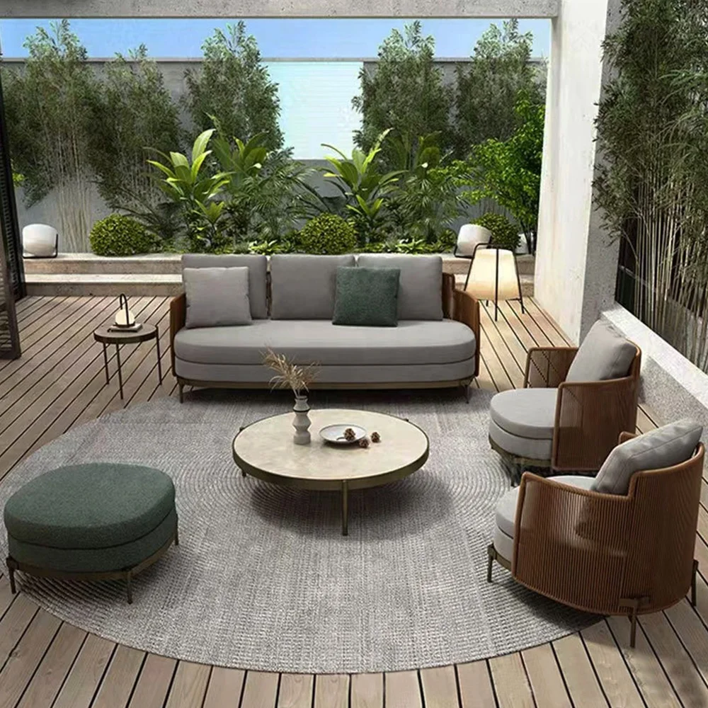 

Leisure Garden Furniture Manufacturers Patio Sectional Aluminium Sofa Set