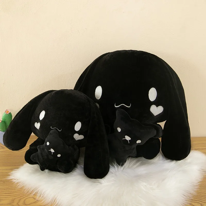 30-65CM Sanrio Black Dark Cinnamon Dog Doll Plush Toy Pillow Home Decoration Doll Doll Children's Christmas Gift