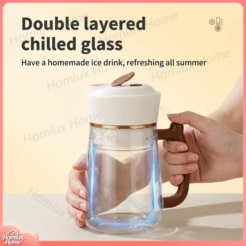 Portable Juicer Blender USB Rechargeable Mini Fruit Mixer 500ml Juice Cup Smoothie Maker for Home Travel Office