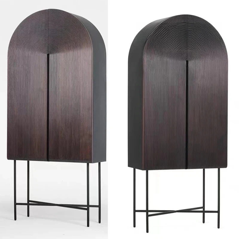 

Italian light luxury orange porch cabinet postmodern locker designer porch cabinet model room wine cabinet