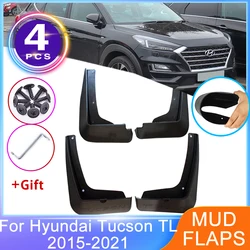 Mudguards For Hyundai Tucson TL N-Line 2015~2021 Splash Guards Flaps Front Rear Mudflap Wheel Protector Fender Car Accessories