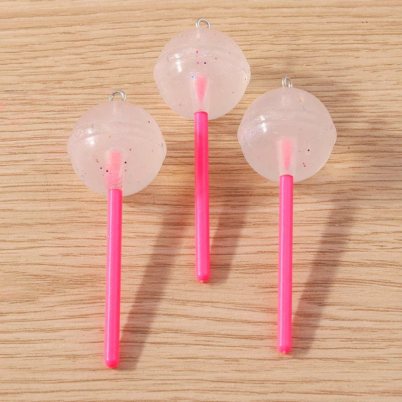 Tusember 10 Stück Bunte Niedliche Harz-Lollipop-Anhänger für Handgemachten Schmuck DIY Tropfen-Ohrringe Armbänder Halsketten Basteln – Detail 8