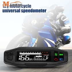 Universal Digital Motorcycle Speedometer Moto Meter Digital Tachometer Odometer Instrument Sensor Speed Gauge Tacho RPM Meter