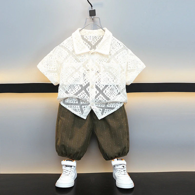 

Faionable ort Sve Two-Piece Set Baby Boys' Summer Clothes Casual Sportswear Cotton And Regenerated Cellulose Fiber