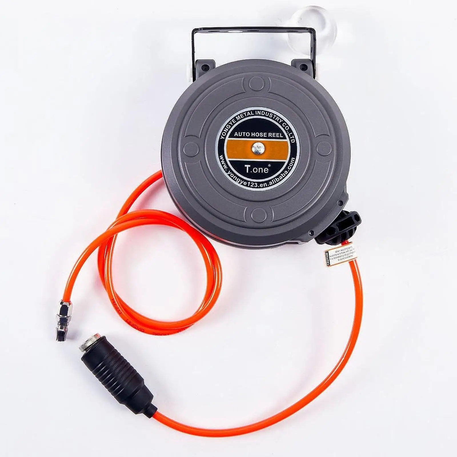 Retractable Air Hose Reel Accessories Auto Rewind Easy to Install Compact Enclosed Air Reel for Car Repair Shop Garage Workshop