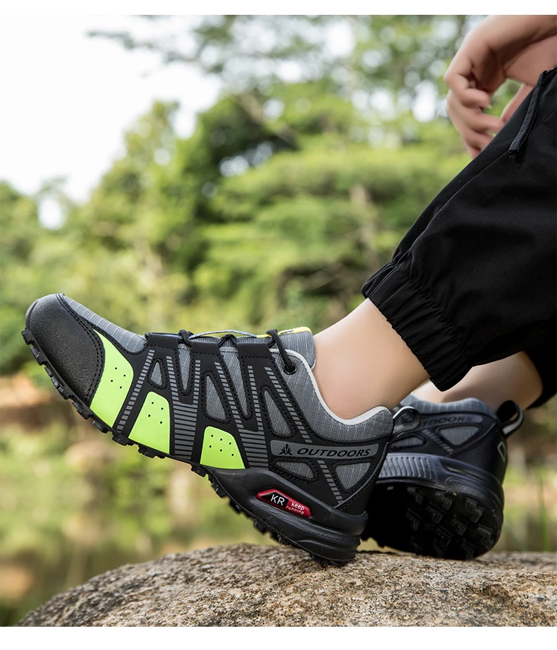 Atmungsaktive Mesh-Wanderschuhe für Herren, leicht, rutschfest, wasserdicht, verschleißfest, Outdoor-Trekking-Camping-Sneaker – Detail 28