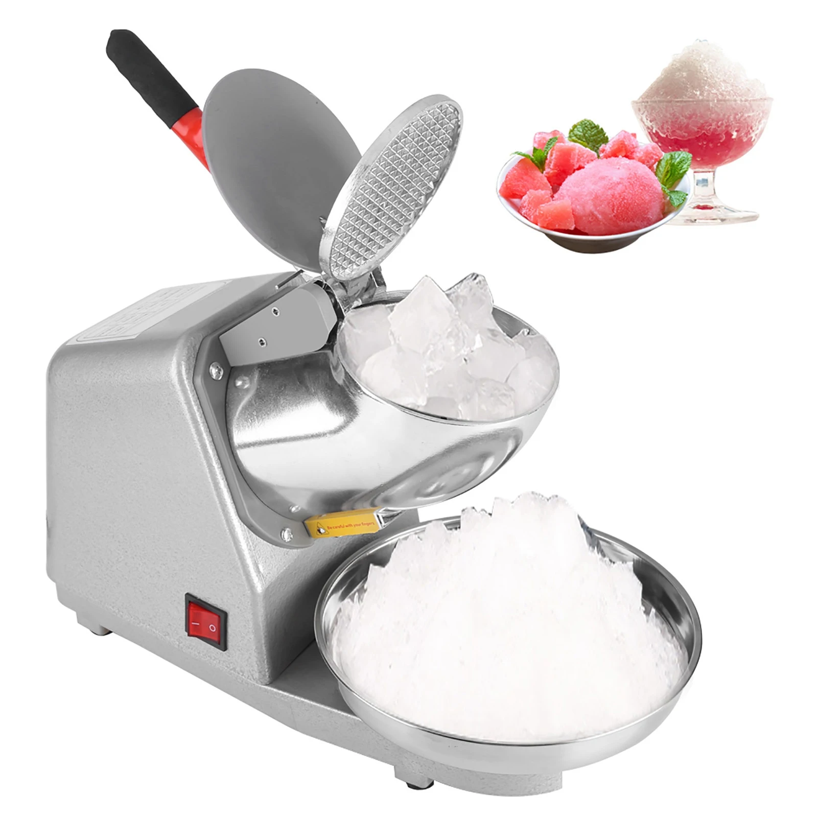 Commercial Household Manual Electric Ice Crusher Shaver Machine Snow Cone Maker