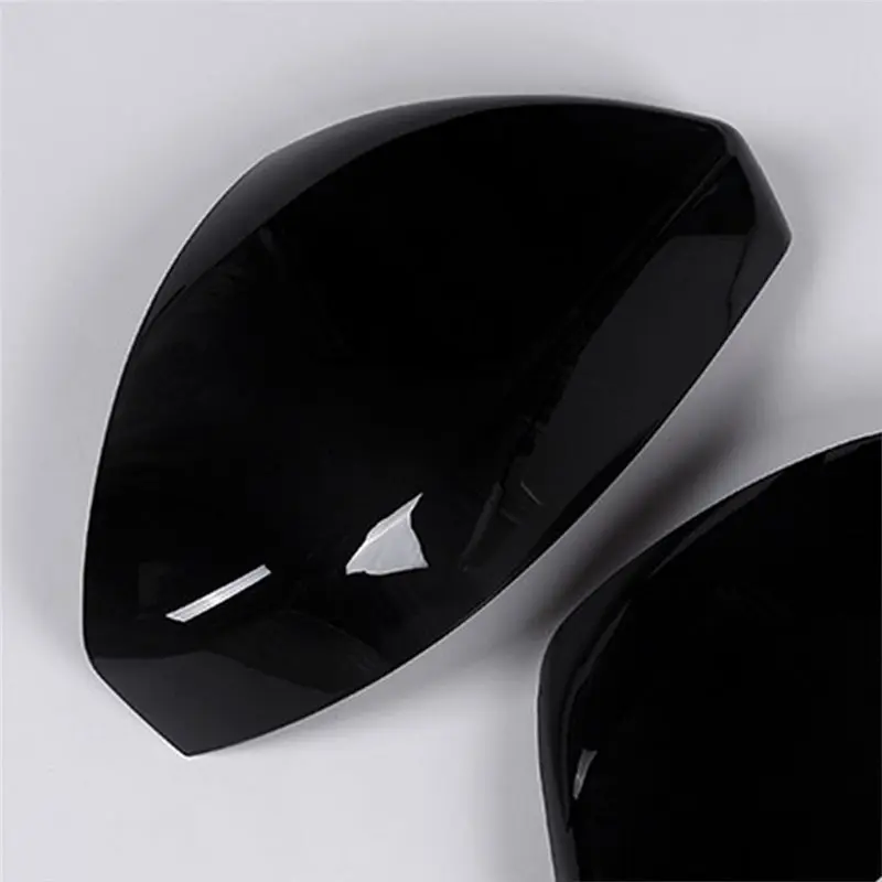 A99F-For Land Rover Range Rover Evoque Velar For Jaguar F-Pace E-Pace 14-22 Car Rearview Mirror Cover Decoration Parts Piano Bla