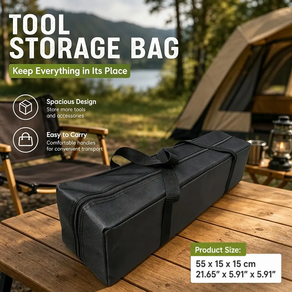 High Quality Large Outdoor Folding Table Bag Black Multisizes Oxford Cloth Storage Tool Canvas Canopy Pole Bag Outdoor Supplies