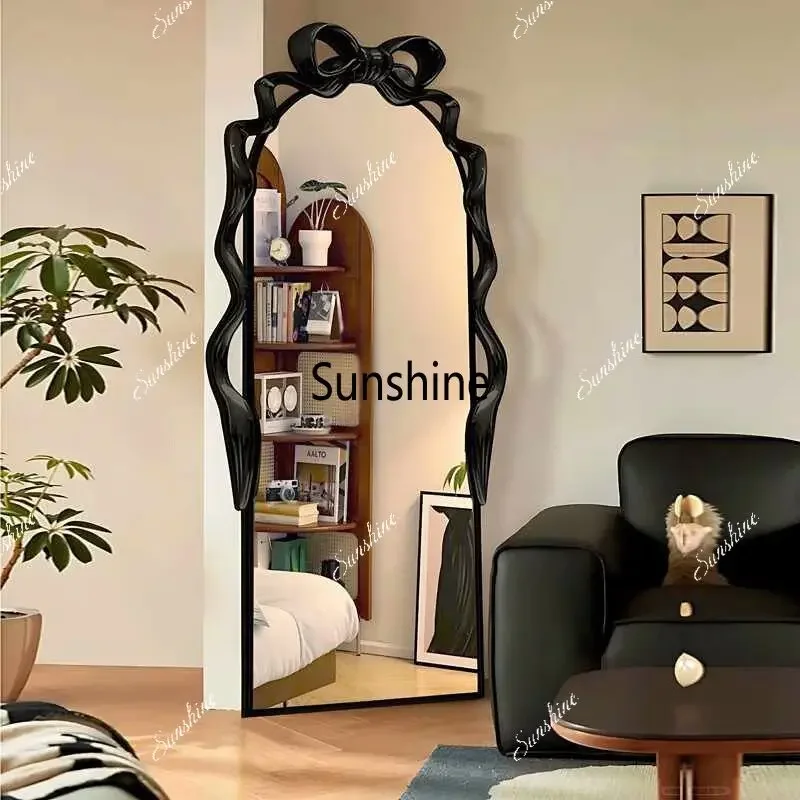 French special-shaped full-length mirror creative full-body fireplace decorative mirror