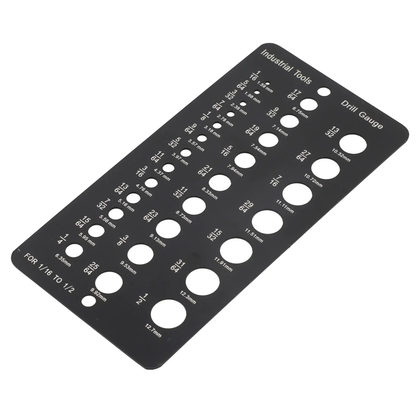 Practical Stainless Steel Stainless Steel 29-Holes Metric Size Double-Sided Drill Bit Gauge Drill Bit Measurement