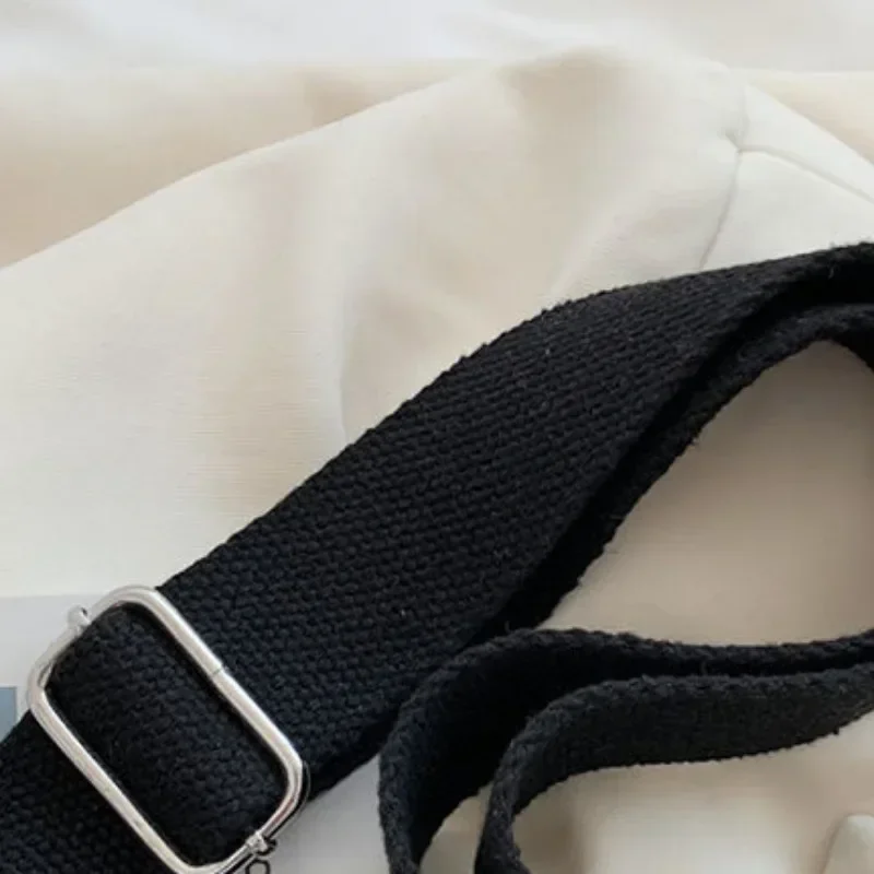 New Zebra Pattern Canvas Bag Office Worker Commuter Large-capacity Shoulder Bags Versatile Crossbody Package Practical Handbags