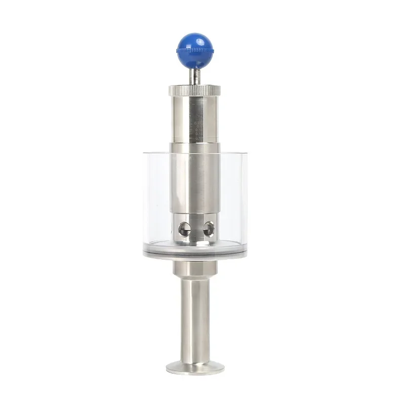 304 Stainless Steel Straight, Elbow Type Exhaust Valve Beer Fermenter Safety Exhaust Belt Pressure Gauge Blue Ball