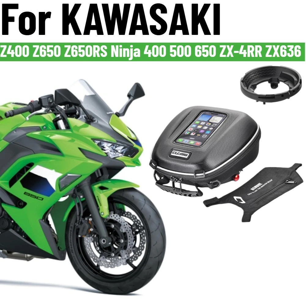 Tank Bag For KAWASAKI Z400 Z650 Z650RS Ninja 400 500 ZX-4RR ZX636 7 Hybrid Motorcycle Luggage Navigation Quick Lock Saddle Bags