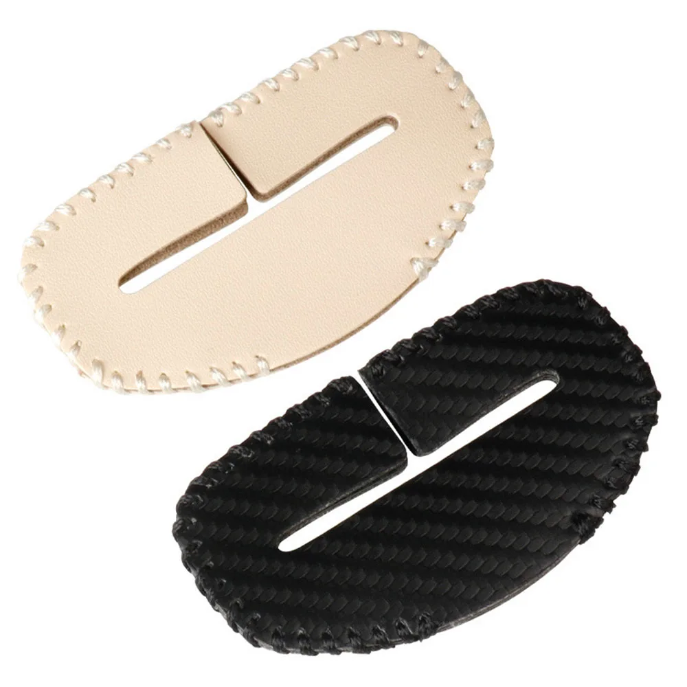 1PCS Universal Car Seat Belt Buckle Cover Protector Anti-collision Case PU Leather Protection Wear Car Interior Accessories image 4