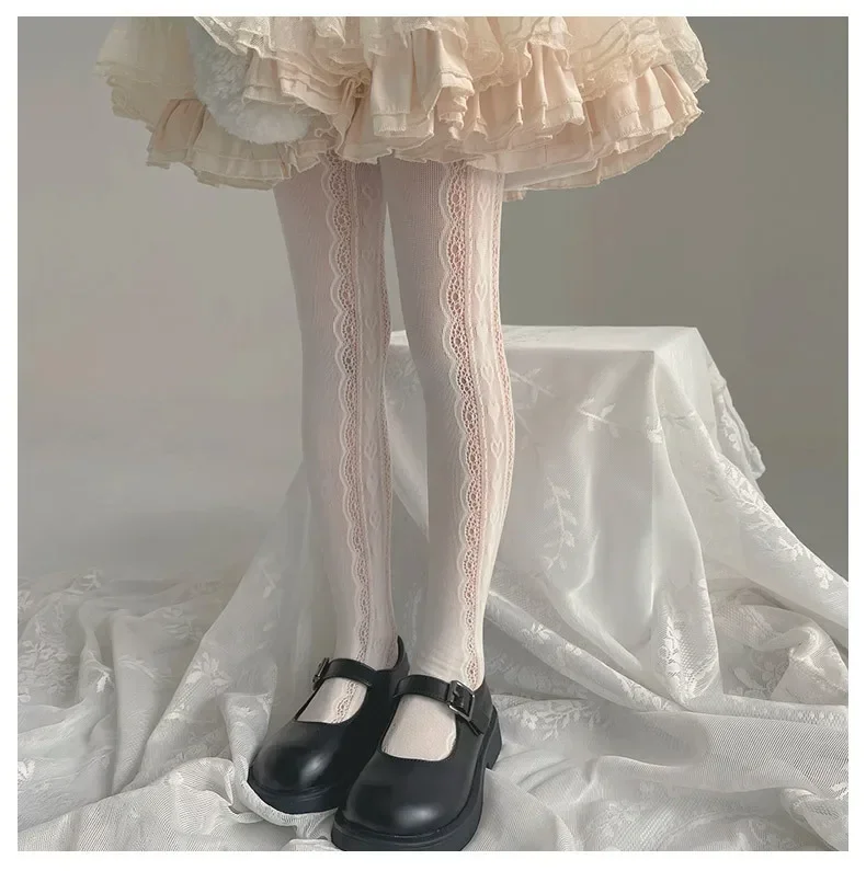 Princess Girls Pantyhose Fishnet Ballet Dance Mesh Hollow Out Kids Tights Child Geometric Twists Hosiery Baby Lolita Leggings