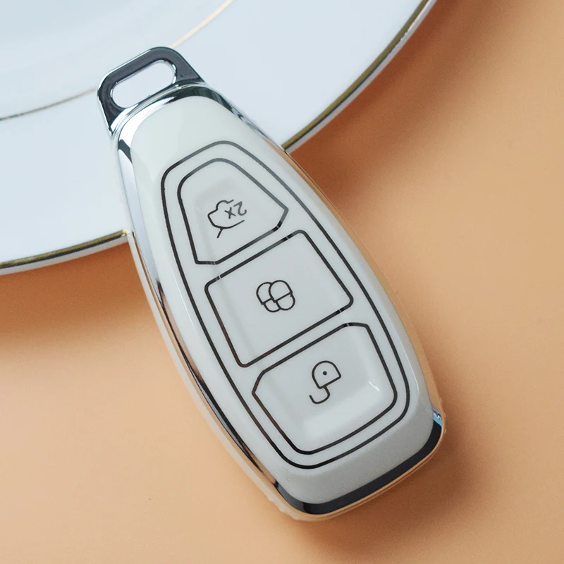 For Ford Focus 3 4 ST Mondeo MK3 MK4 Fiesta Fusion Kuga 2013 2014 2015 2017 TPU Car Remote Smart Key Case Cover Shell Fob