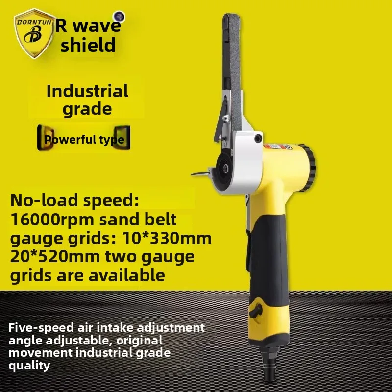 Wave Shield Pneumatic Belt Sander Belt Sanding Machine 10*330/20*520mm Belt Sander Grinder Bd-7072-3