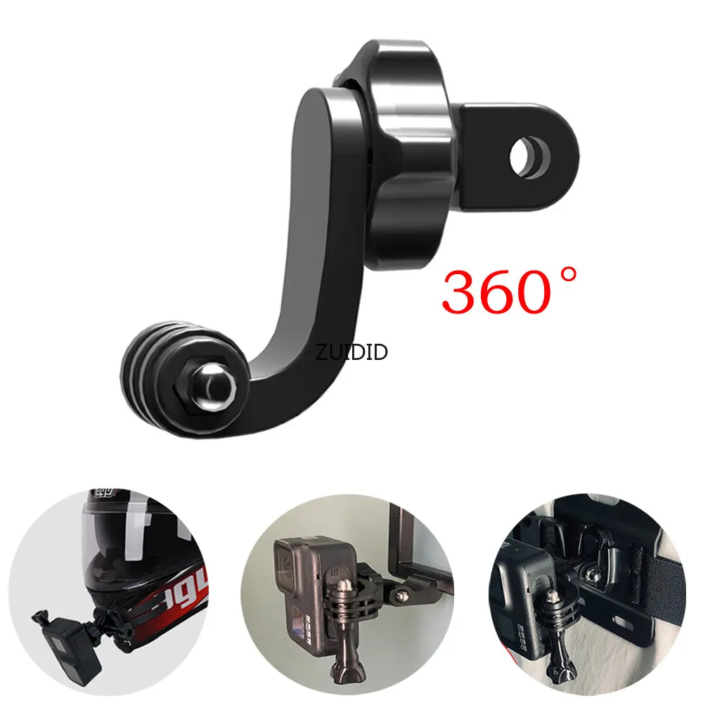 Universal 360° Vertical Bracket Adapter For GoPro 11/10/9/8 SJCAM Motorcycle Helmet Chin Mount Holder Action Camera Accessories