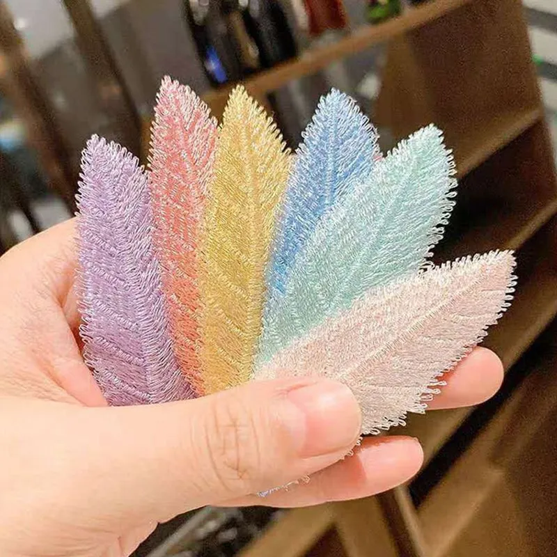 Fashion Women Leather Leaves Hairpin Office Lady Cute Sweet Hair Pin Fine Jewelry Accessories Girl Party Gift