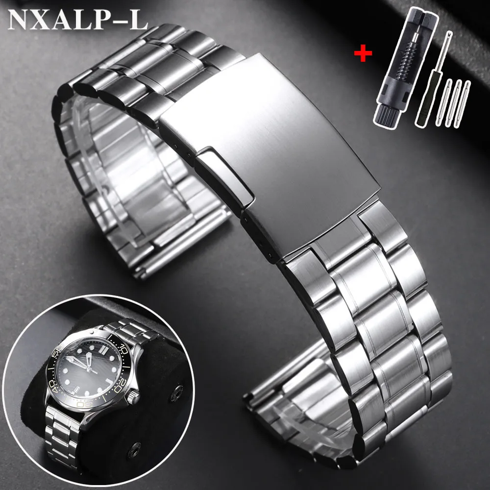 Stainless Steel Strap 18mm 20mm 22mm for Seiko for Rolex Watch Band Universal Accessories Men Women Replacement Bracelet Belt