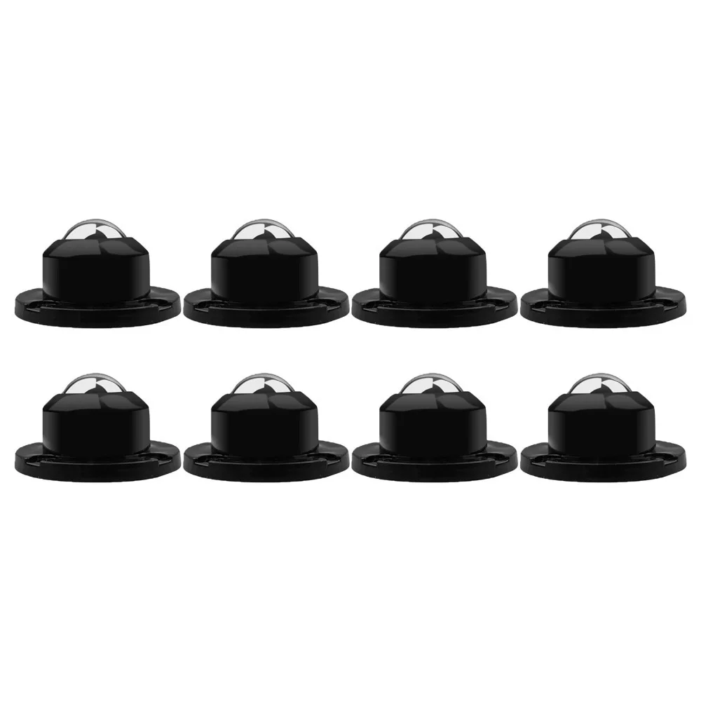 8pcs Rotating Adhesive Caster Wheels Black 1.7Inch Diameter Universal Swivel Caster Furniture Caster Wheels Trash Can