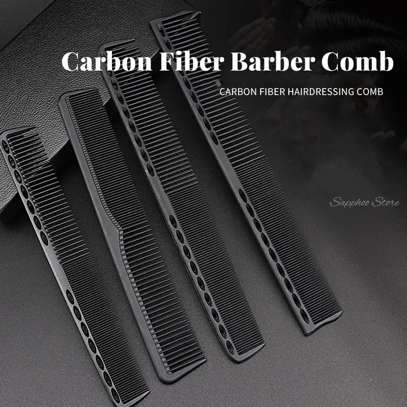 Professional Hairdresser Hair Cutting Comb Black Double-sided Heat Resistant Salon Antistatic Barber Styling Brush Tool G0329