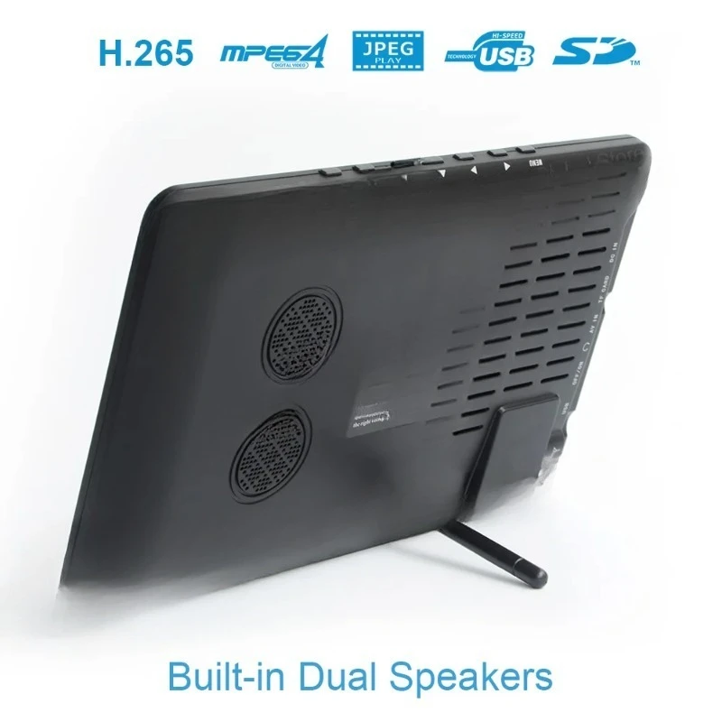 LEADSTAR D9 9 inch Portable TV DVB-T2 ATSC ISDB-T tdt DTT Digital and Analog mini small Car Television Support TF MP4 H.265 AC3