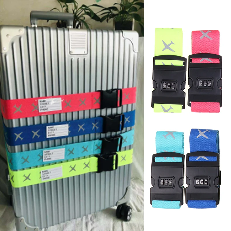 

5*200cm Travel Luggage Strap Adjustable Password Lock Packing Belt Baggage Secure Lock Anti-theft Luggage Strap