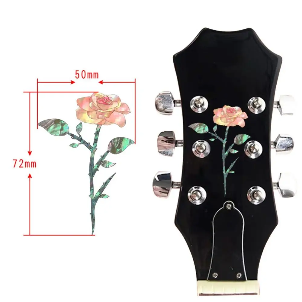 Novelty Guitar Head Sticker PVC DIY Guitar Panel Sticker Personalise Inlay Sticker Guitar Headstock Decal Guitar Beginner Gifts