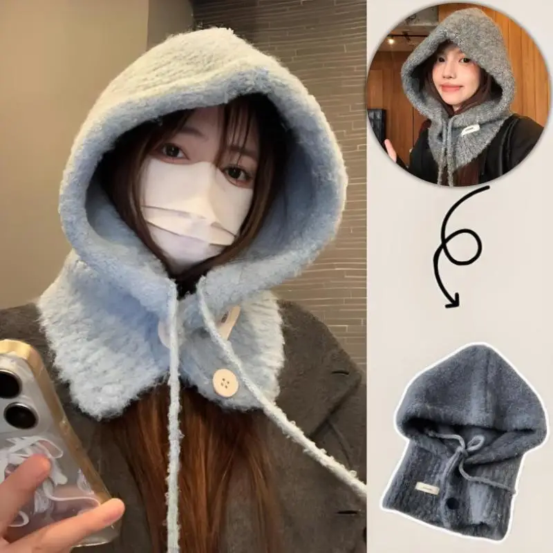 المألوف محبوك قبعة وشاح مجموعة المرأة الخريف الشتاء الدافئة سدادات حماية الأذن قبعة وشاح كومبو تنوعا أنيق قبعة كروية