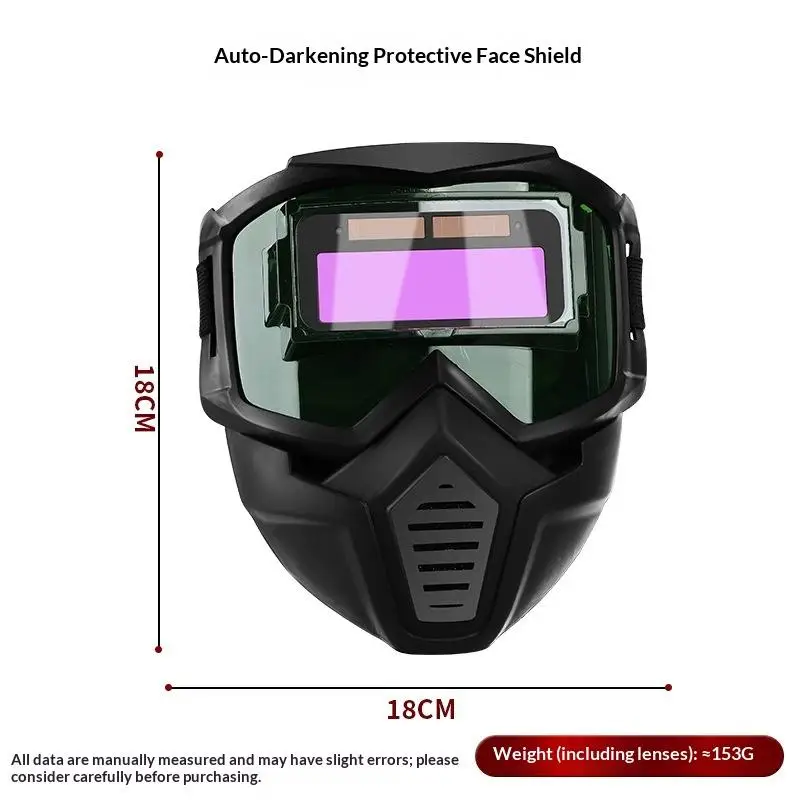 Auto Darkening Welding Face Shield Wide Field of View Comfortable Wear for Industrial Welder Daily Work
