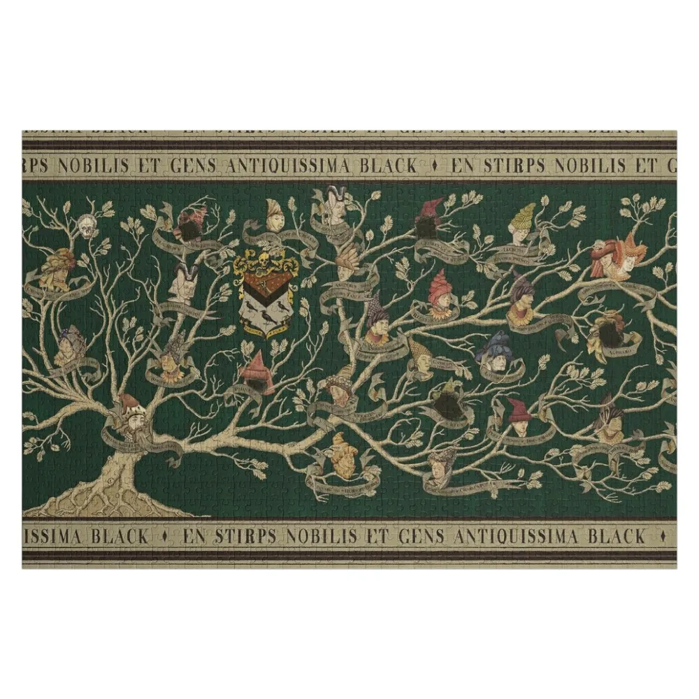 

Пазл-головоломка Noble House of Black Family Tree с индивидуальным фото, персонализированный подарок для ребенка, игра-головоломка для детей, пазл для взрослых
