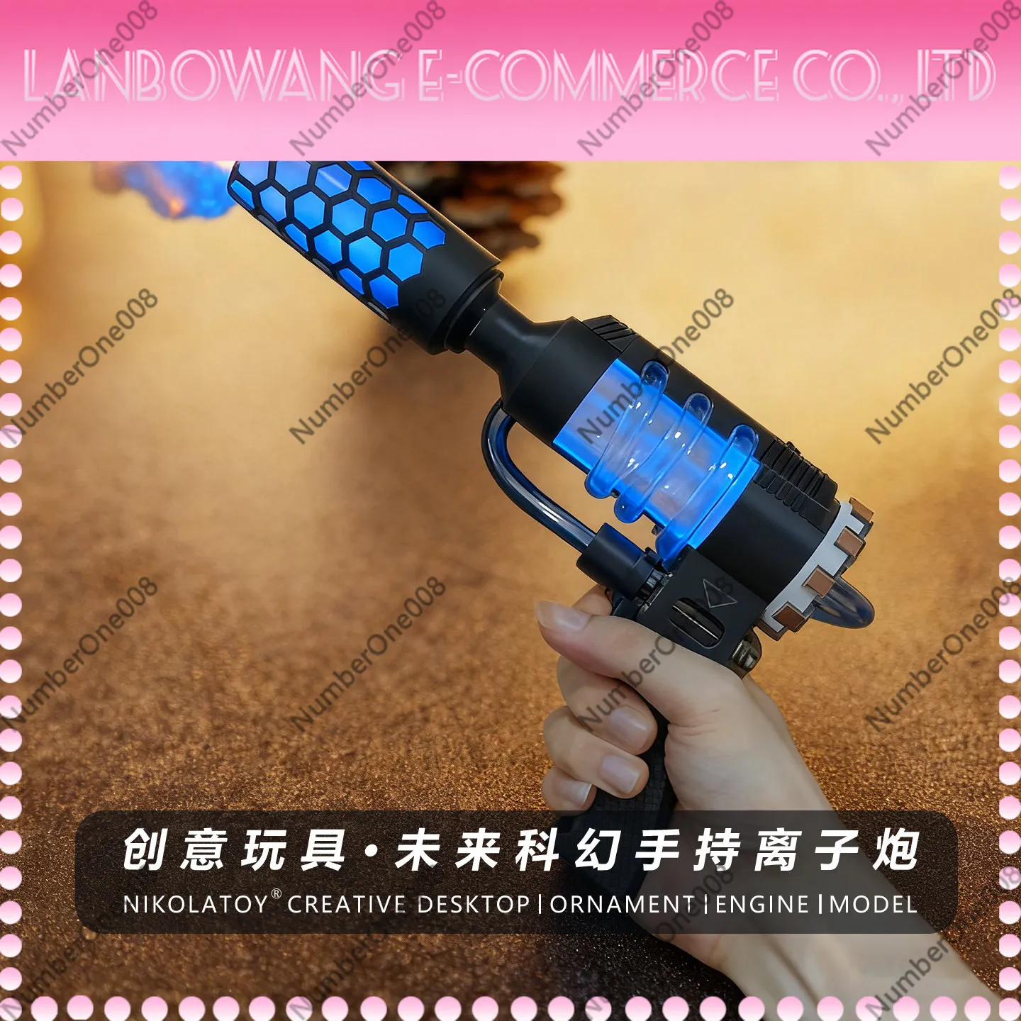 Handheld Pulse Compression Ion Cannon Model Physics Science Experiment Demo Toy Sci-Fi Interactive Display Device