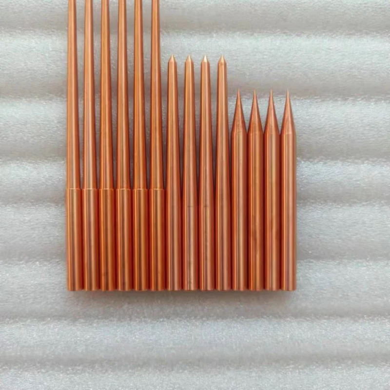 1Pcs Both-side Taper Sub Gate EDM Copper Electrode P2 P2.5 P3 P3.5 P4 2-4 Degree Taper 70mm 90mm For Three Plate Injection Mold