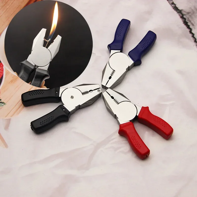 Cool Personality Pliers Life Tool Model Gas Lighter Unusual Creative outdoors Camping survival Travel Smoking accessories